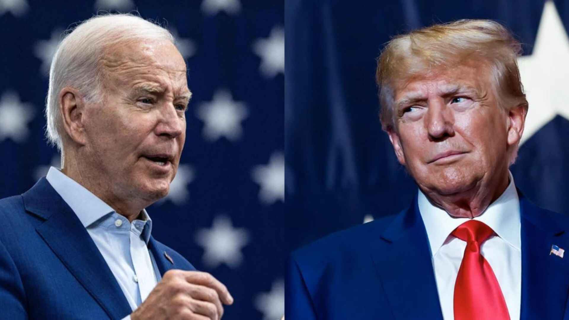 Joe Biden (L), Donald Trump (R)