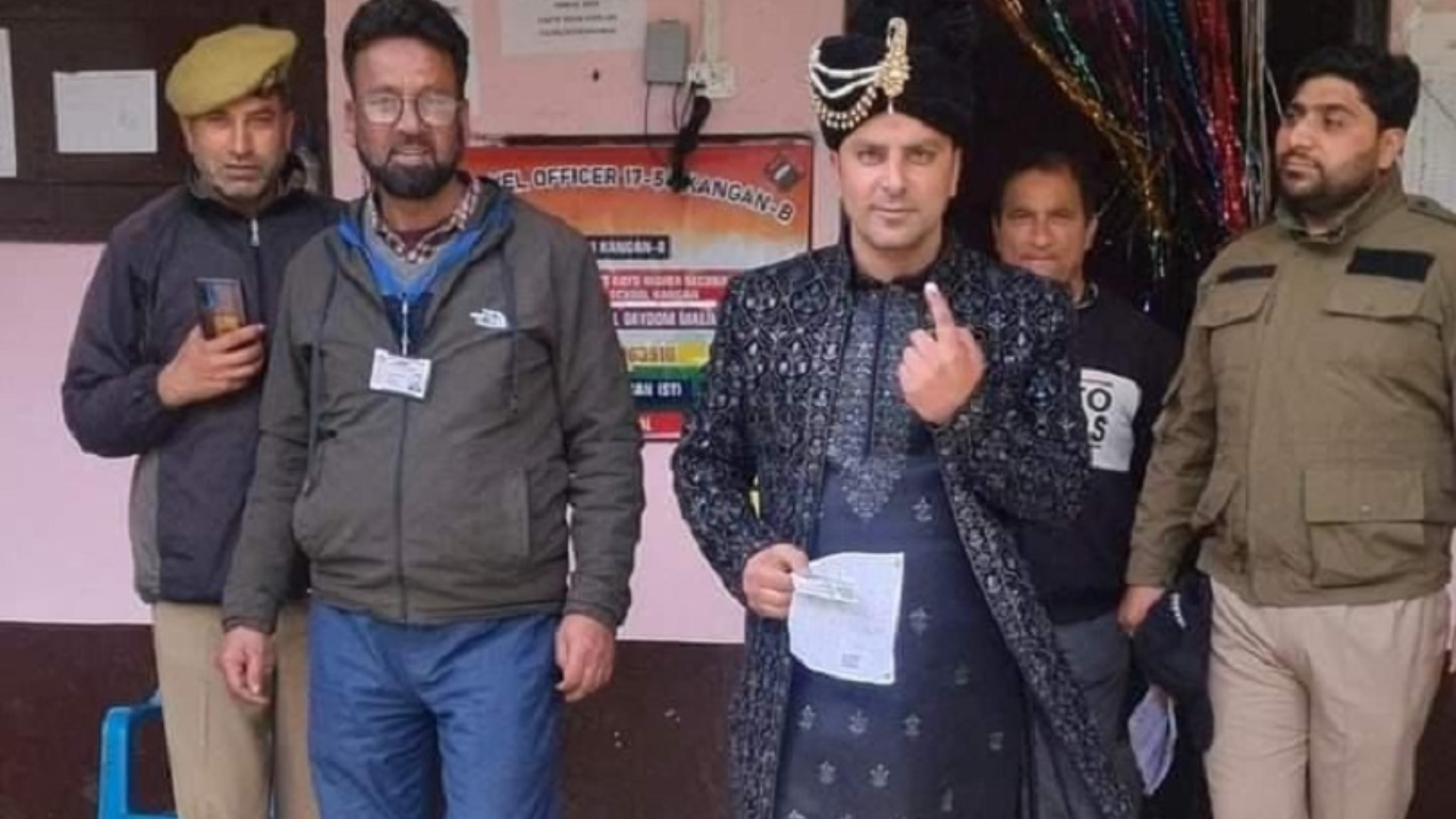 Lok Sabha Elections 2024: Groom Votes In Wedding Attire In Kangan, Srinagar