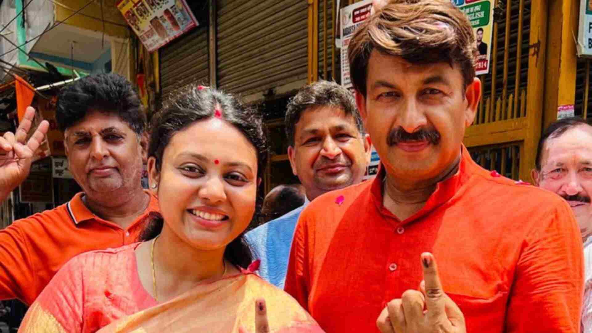 “Today, People Are Voting In The Favour Of Nation,” Says BJP Candidate Manoj Tiwari