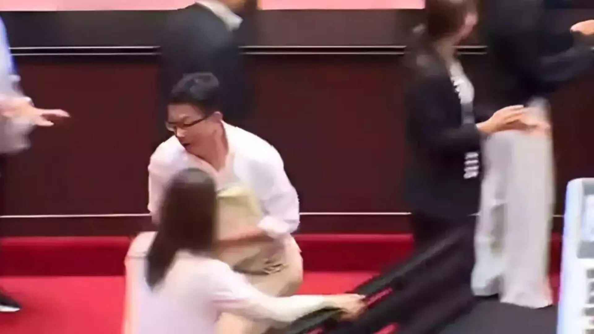 Watch: Chaos In Taiwan Parliament As MP Exits With Bill Stopping It From Being Passed