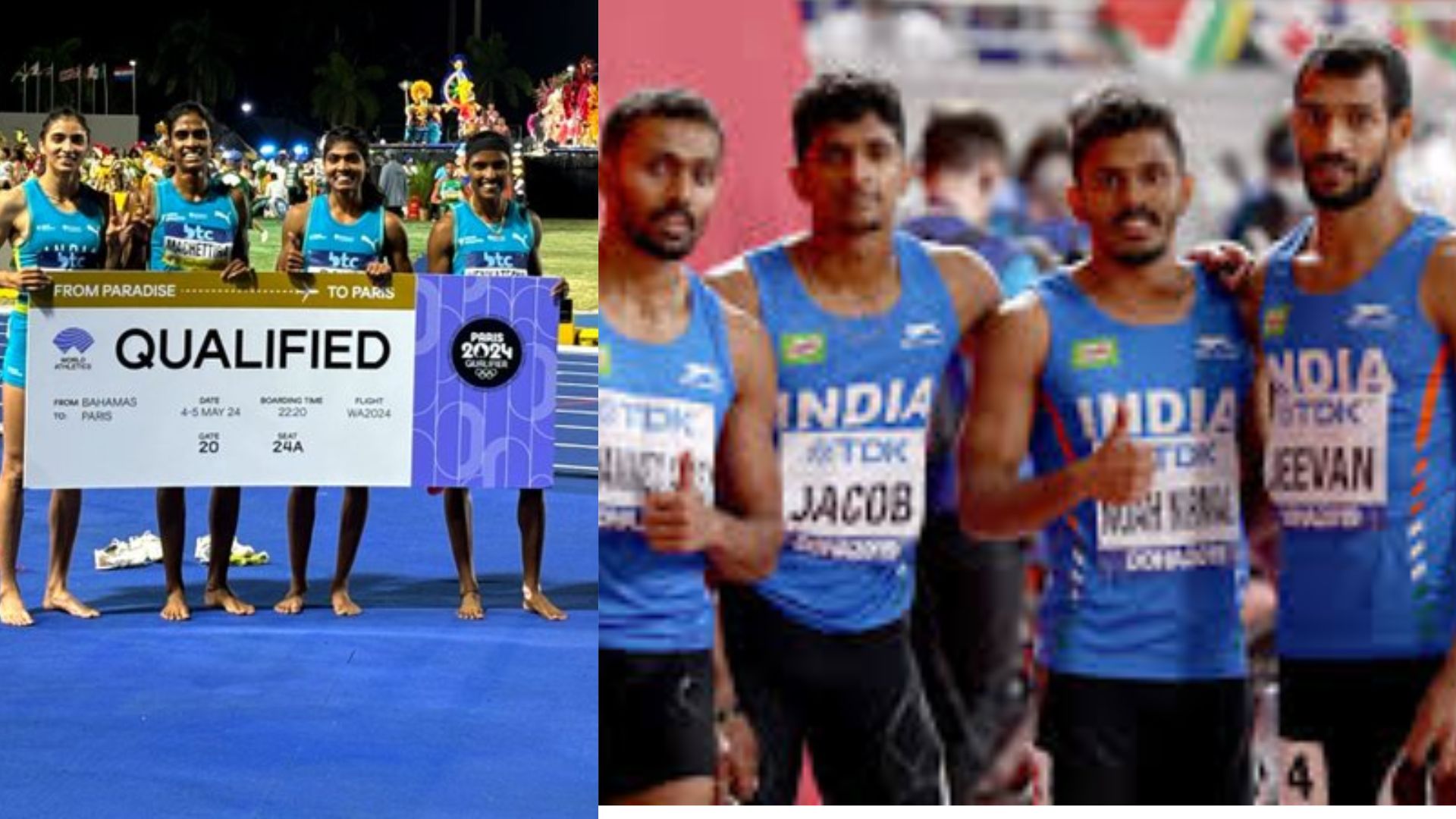 Indian Men’s, Women’s 4x400m Relay Teams Qualify For Paris Olympics
