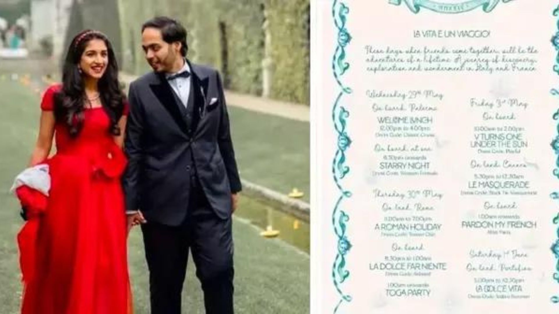 Itinerary Revealed: Anant Ambani And Radhika Merchant’s Pre-Wedding Cruise, from Rome Holiday to Cannes Masquerade Bash