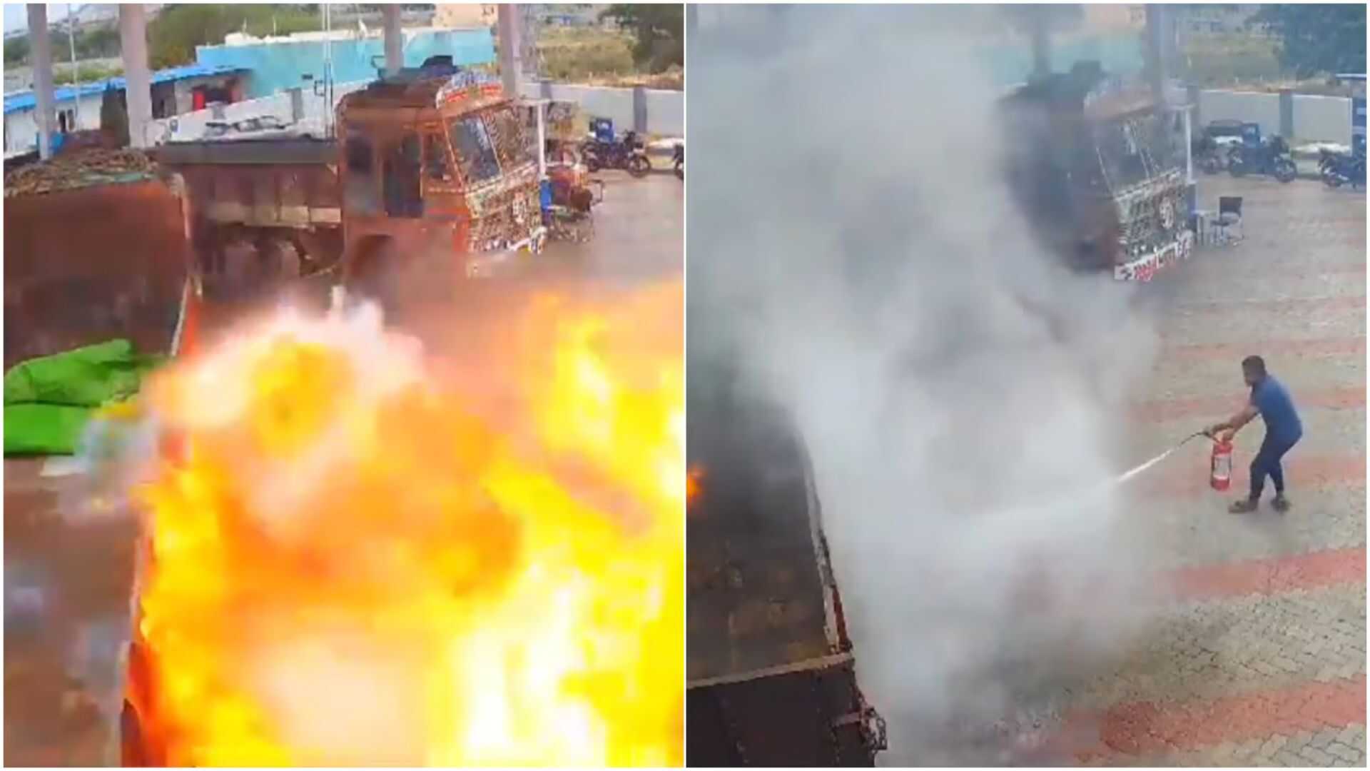 Telangana: Fire Breaks Out At Gas Station, No Injuries