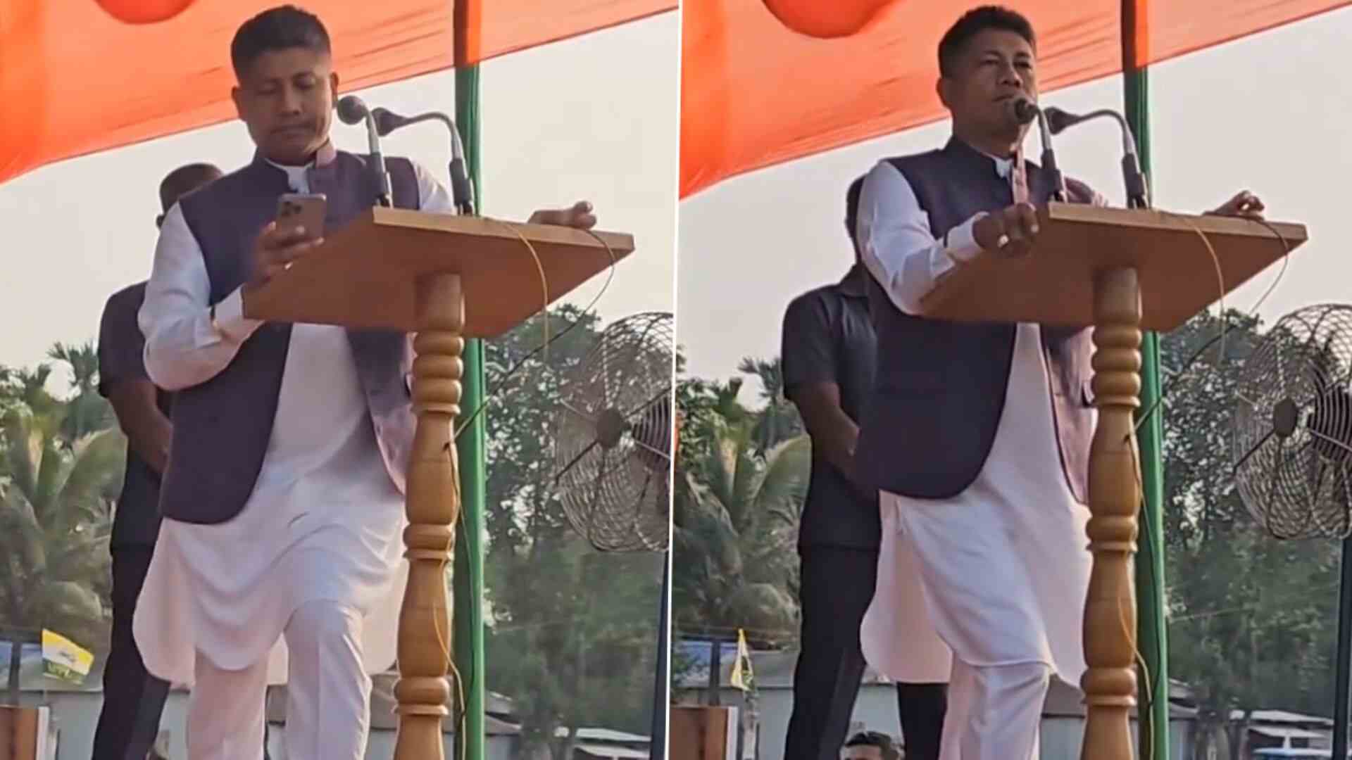 Assam: Pijush Hazarika Pauses Speech During Namaz at Nearby Mosque