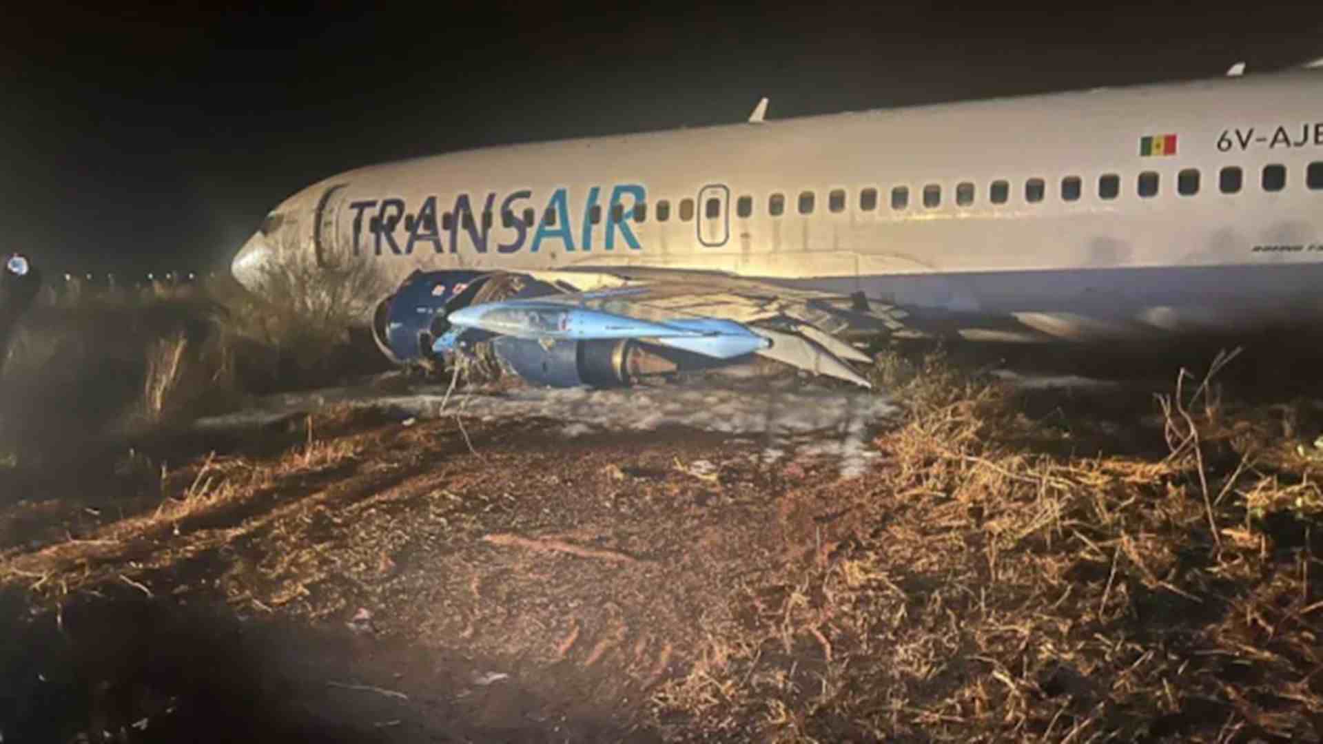 Boeing 737 Plane kids Off Runway In Senegal Leaving 10 Injured