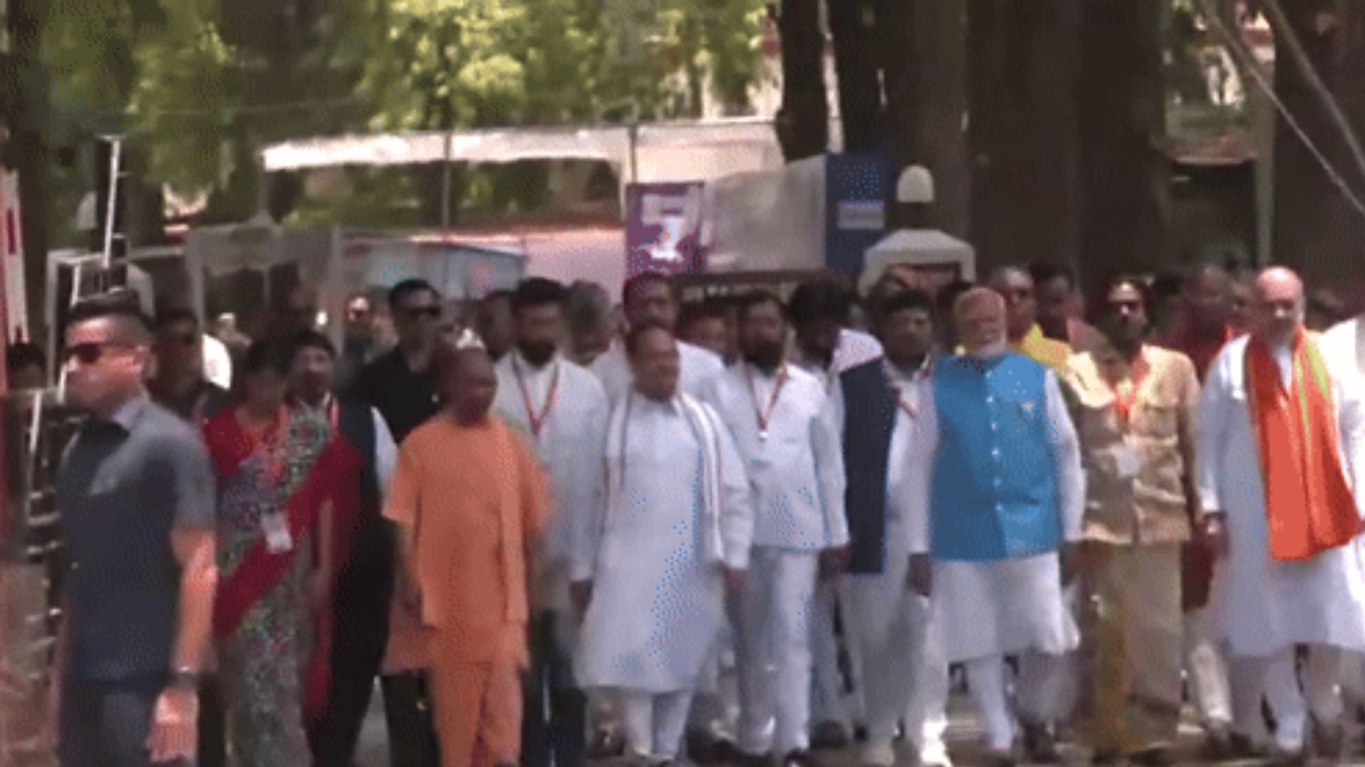 Grand show of strength in Varanasi: PM Modi meets NDA partners after filing nomination