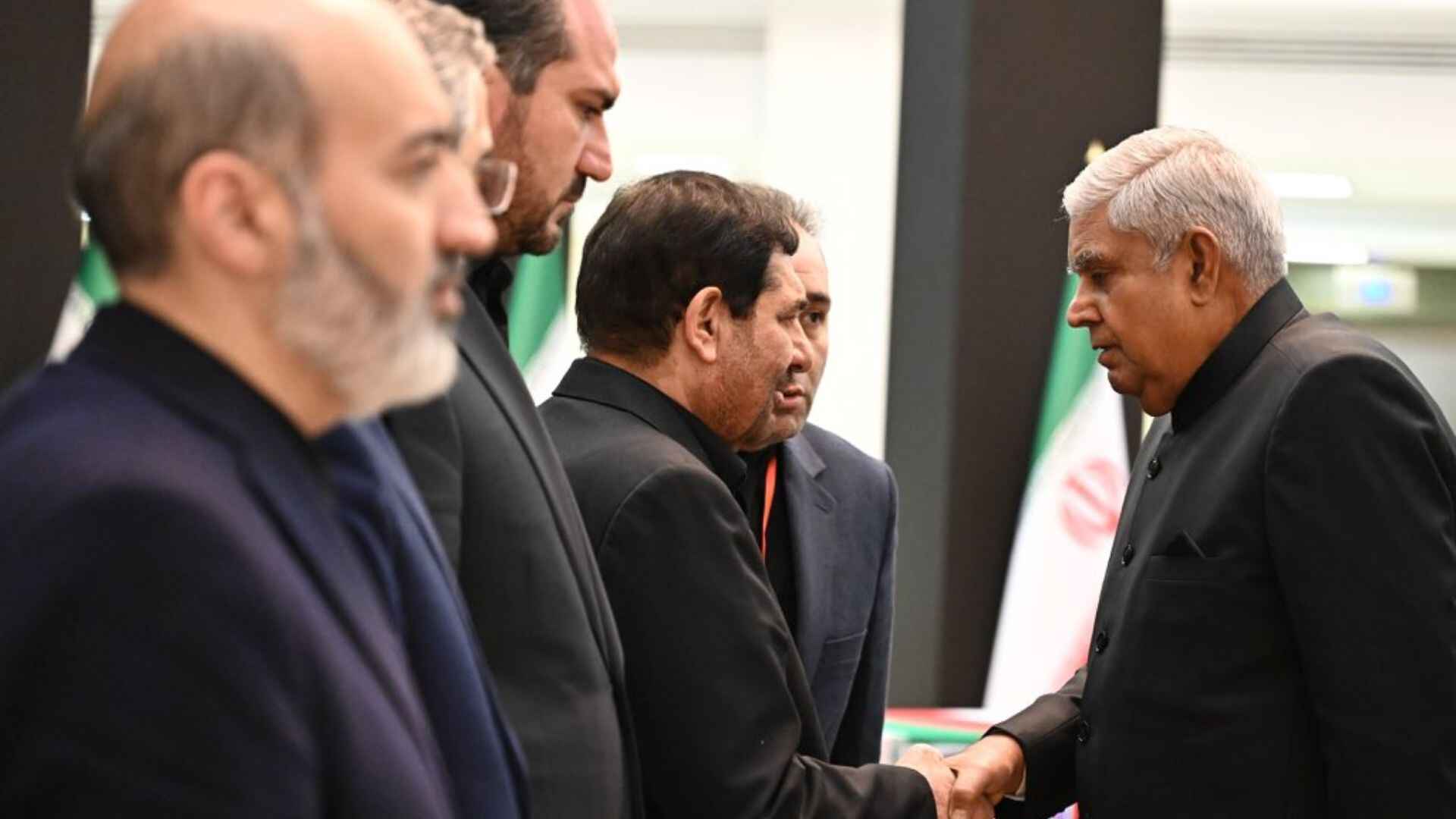 VP Dhankhar Pays Tribute To Late Iran President Raisi, Meets Acting President Mokhber