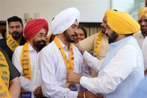 Jagraon’s city council president Amarjit Singh Malwa (Congress), joined AAP