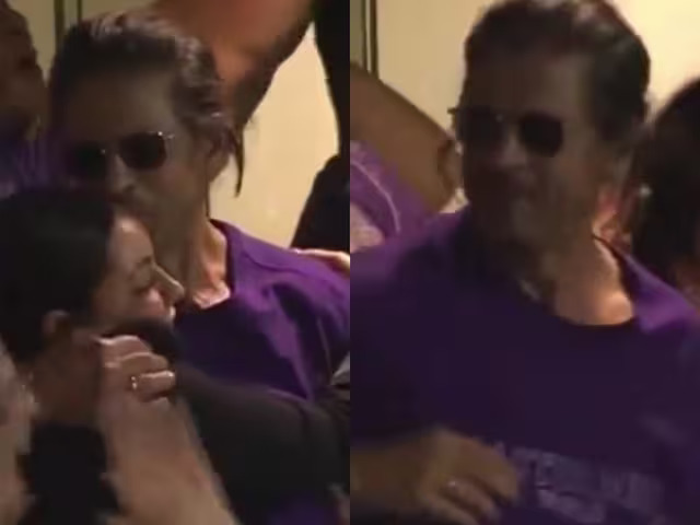 Watch: Shah Rukh Khan Kisses Gauri Khan as KKR Triumph Over SRH