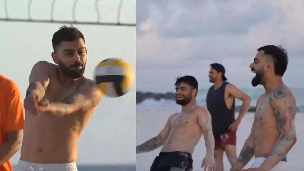 Indian Players Including Kohli, Pandya, Rinku Engage in Beach Volleyball Ahead of Super 8 Clash