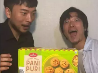 Korean Man Gives Epic Reaction After Trying Pani Puri for the First Time – WATCH