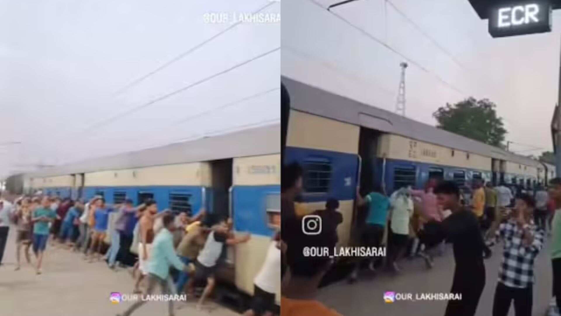Bihar: Passengers Push Train At Kiul Junction–Watch