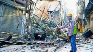 Part Of Mosque Crumbles Due to Wall Crack In Old Delhi