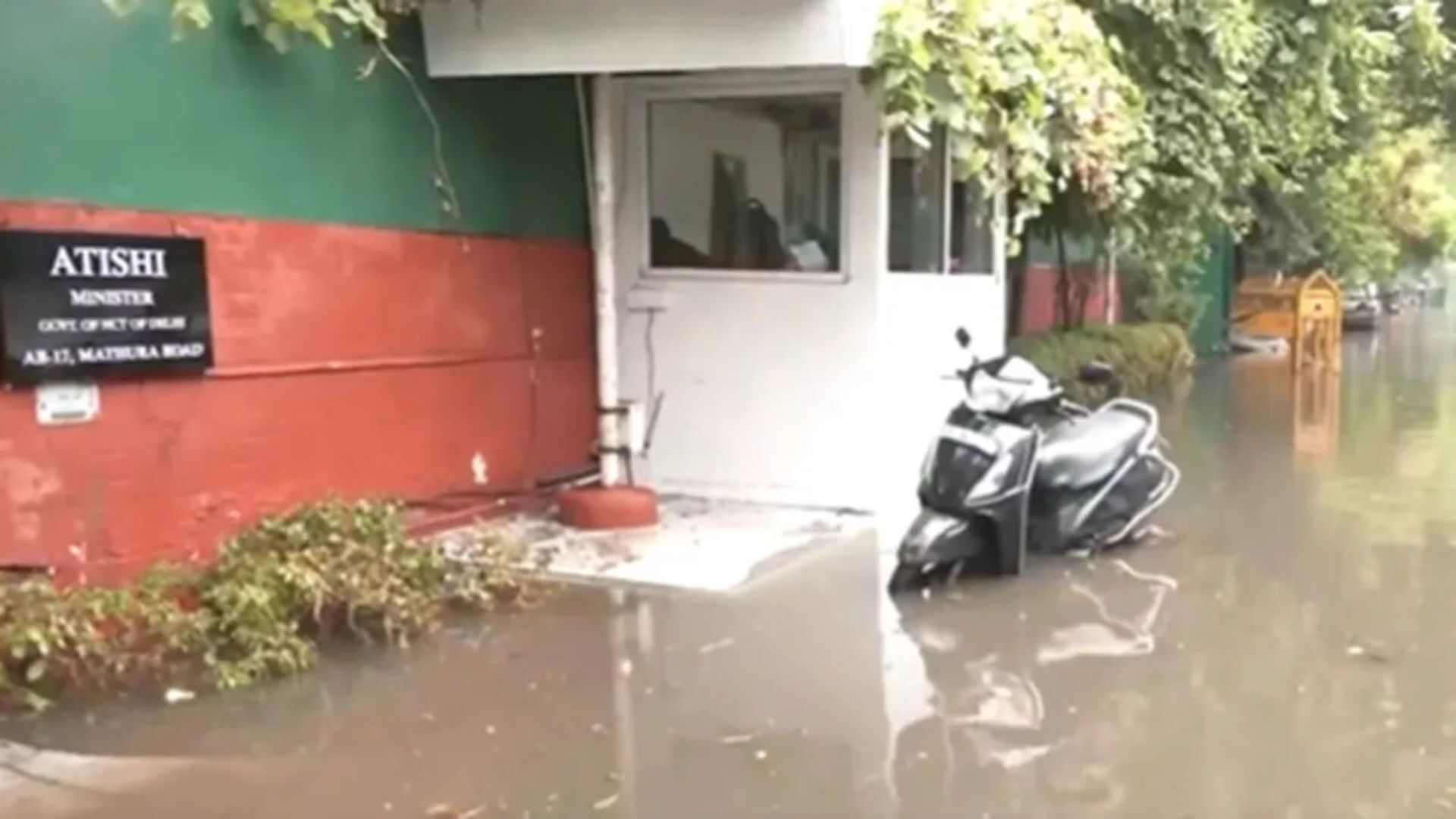 Watch: Delhi’s Water Minister Atishi’s Residence Faces Waterlogging