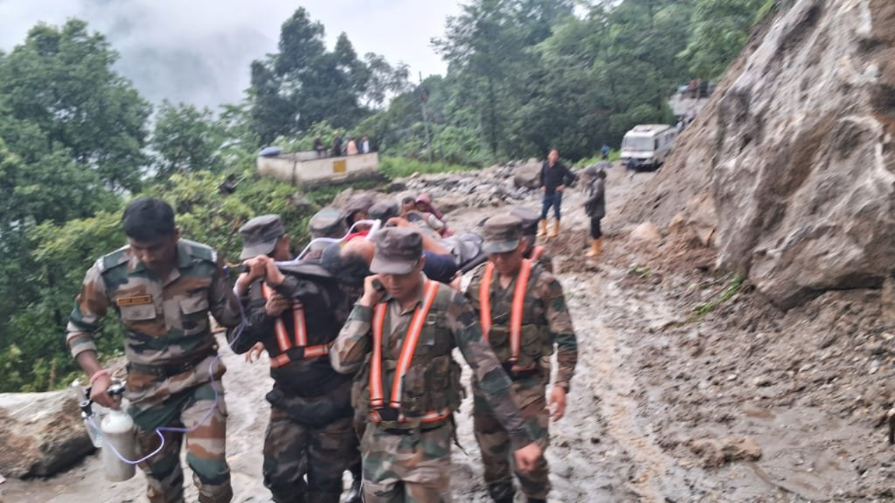 Indian Army Rescues Last Group Of Tourists From Rain-Hit North Sikkim