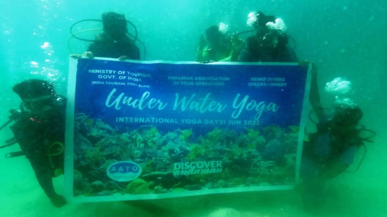 International Yoga Day 2024: Andaman & Nicobar Command Preforms Yoga Underwater- Watch Here