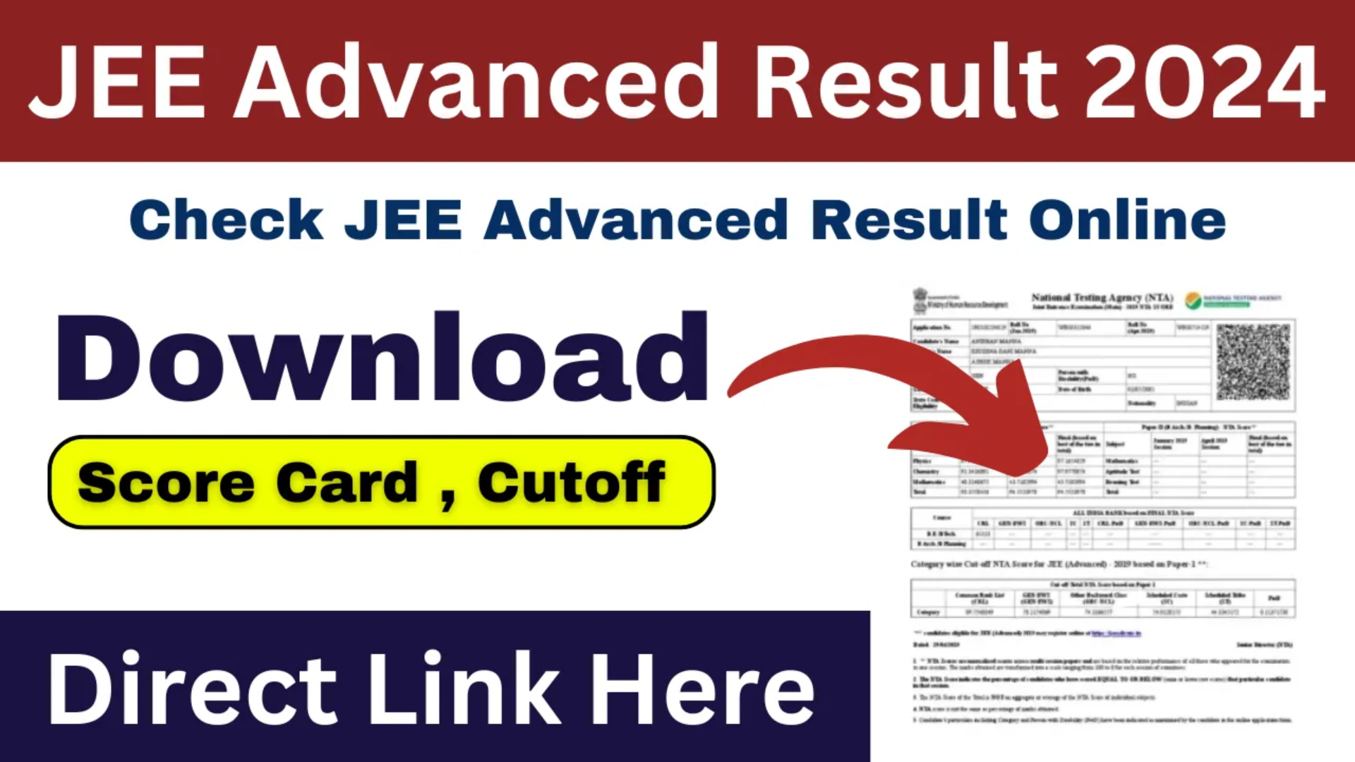 JEE Advanced 2024 Result Updates: Where And How To Check The Scorecards
