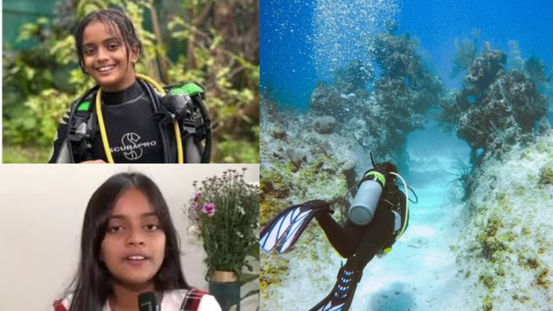 Kyna Khare Girl Sets Record: World's Youngest Female Master Scuba Diver
