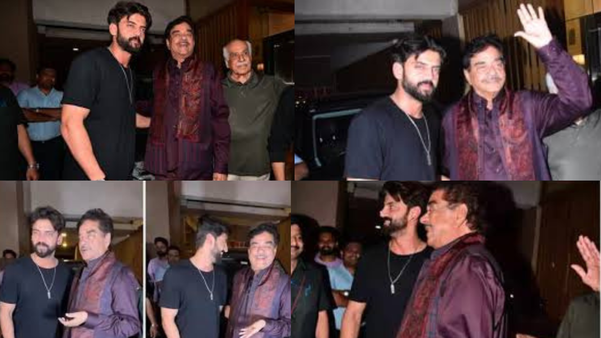 Shatrughan Sinha Blesses Sonakshi’s Fiancé Zaheer Iqbal, Poses For Paparazzi