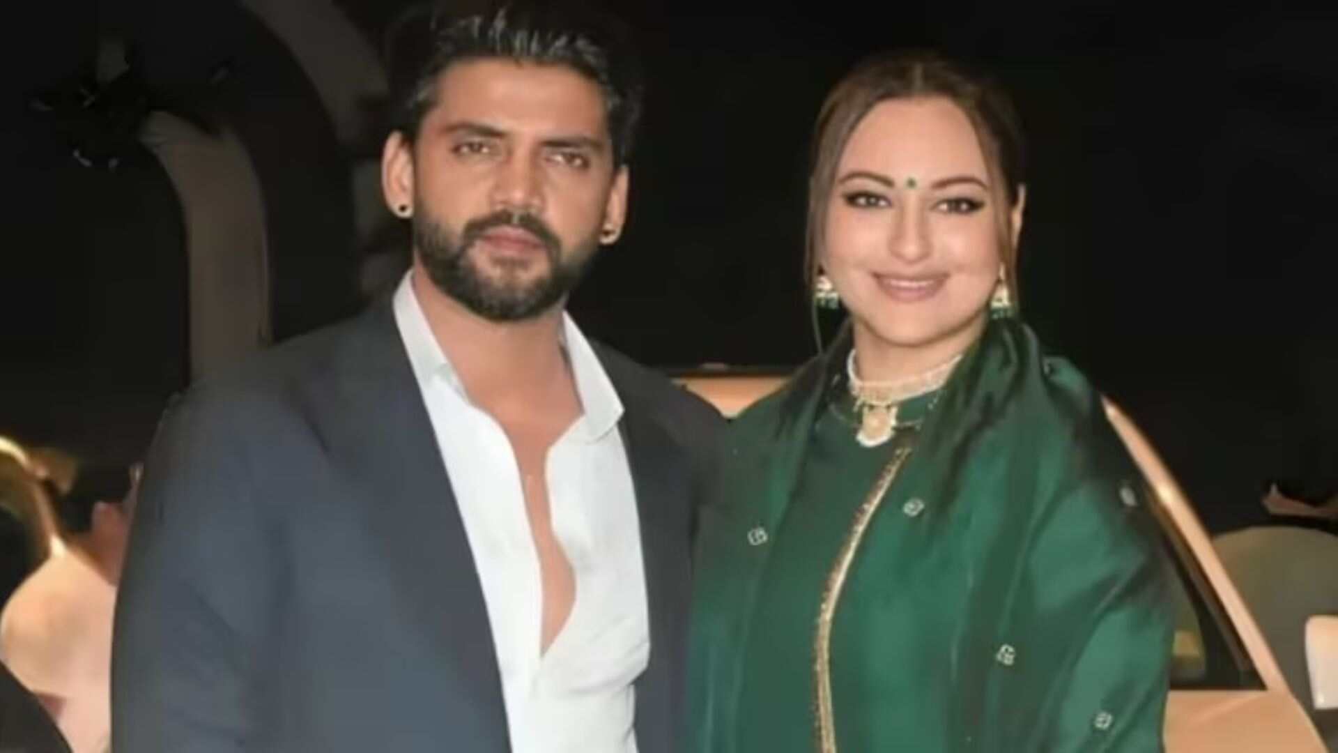 Sonakshi Sinha, Zaheer Iqbal Arrive At Mosque Prior To Wedding