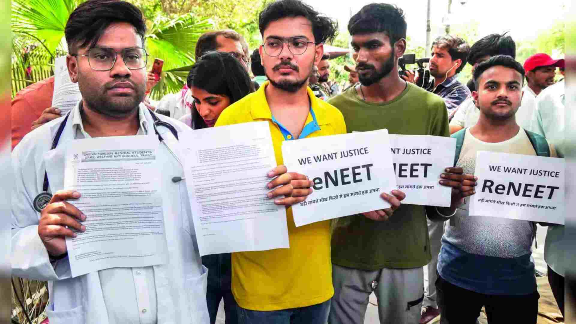 Students Protesting Over NEET-UG Exam