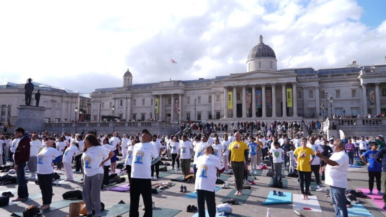 Watch: Yoga Takeover London, Over 700 Join In Indian Mission’s Yoga Event