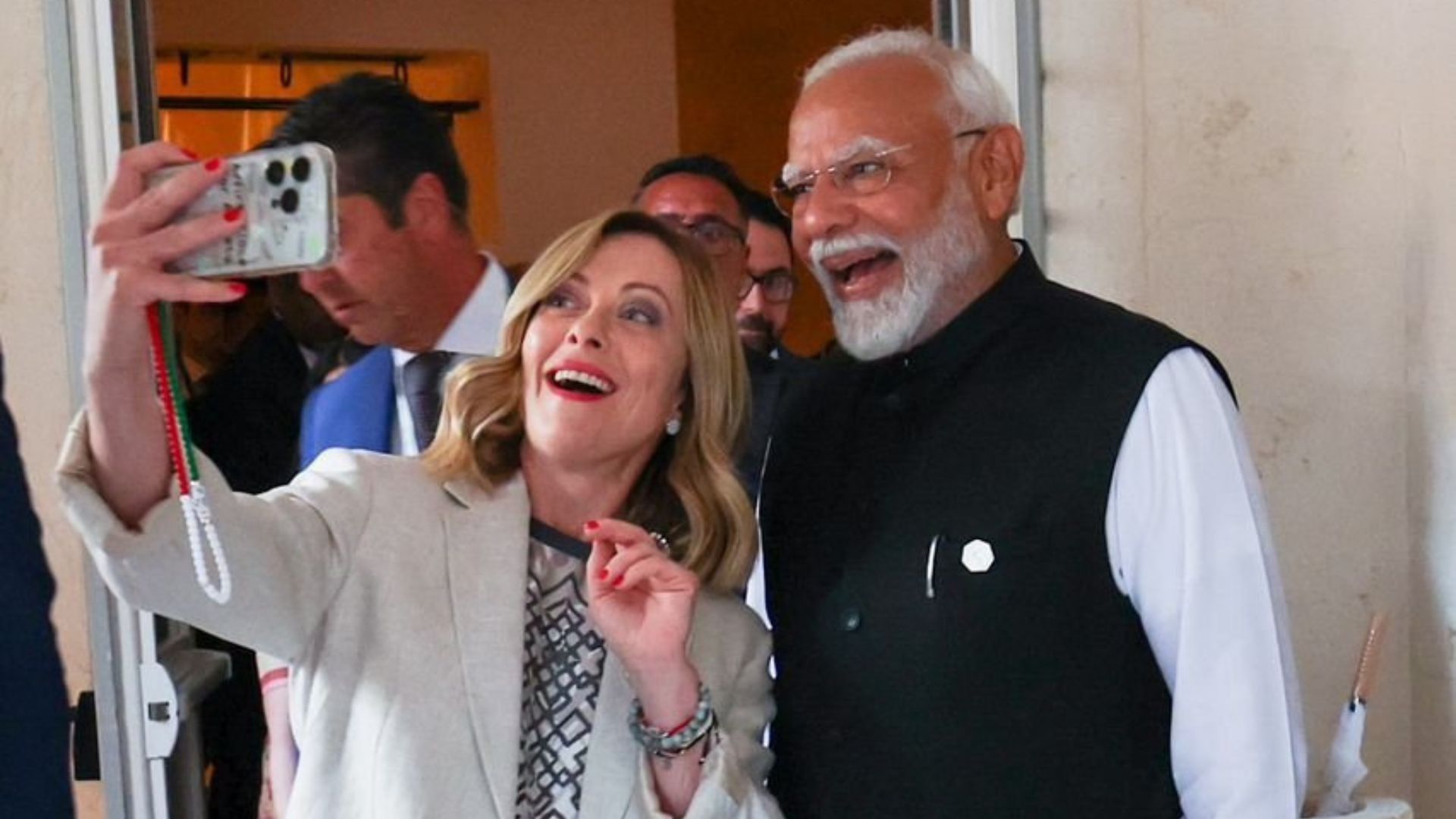PM Meloni Clicks Selfie With PM Modi At G7 Summit, Showcasing Strong Bilateral Ties