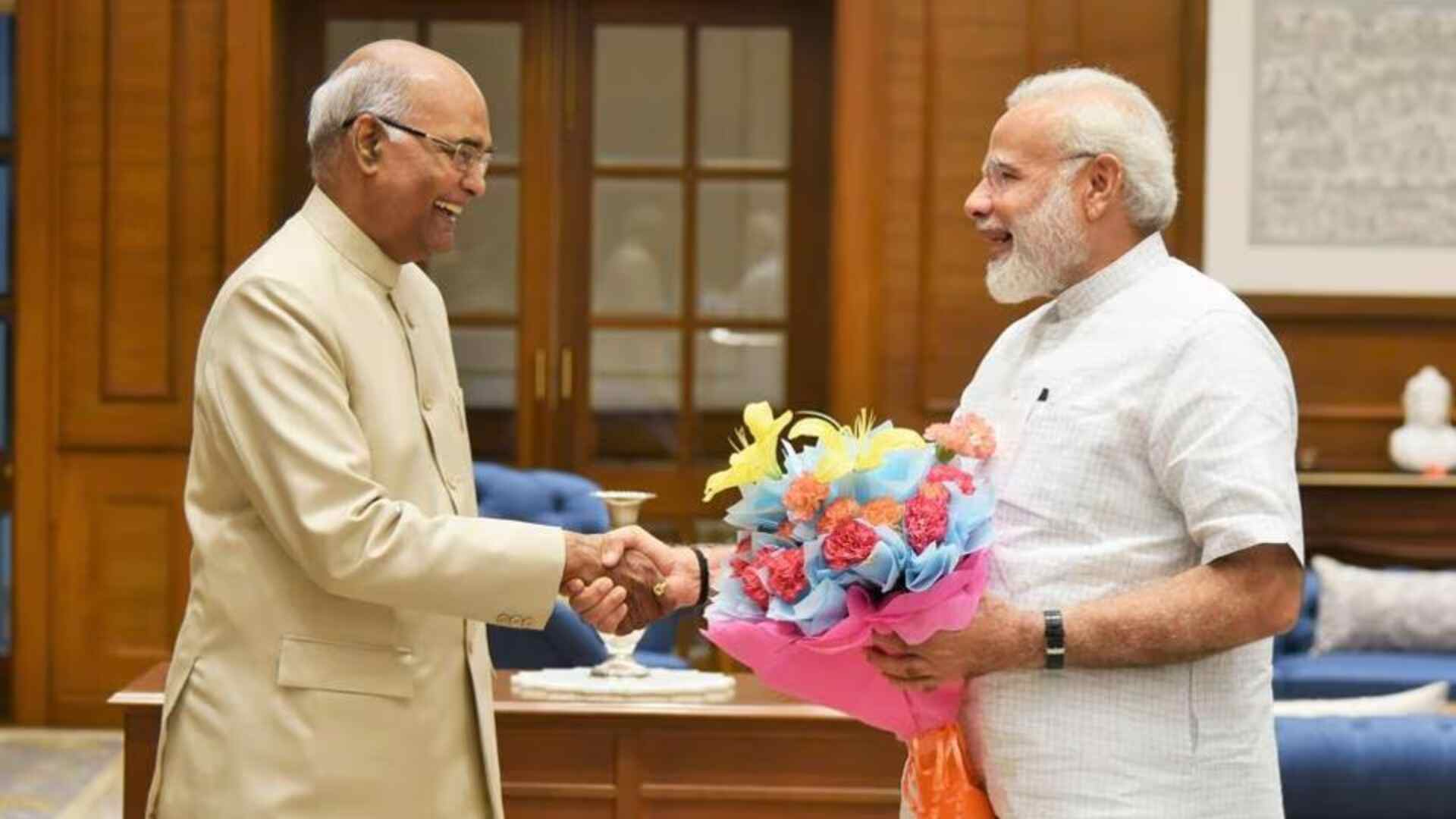 PM Modi Meets Former President Ram Nath Kovind Before Forming New Government