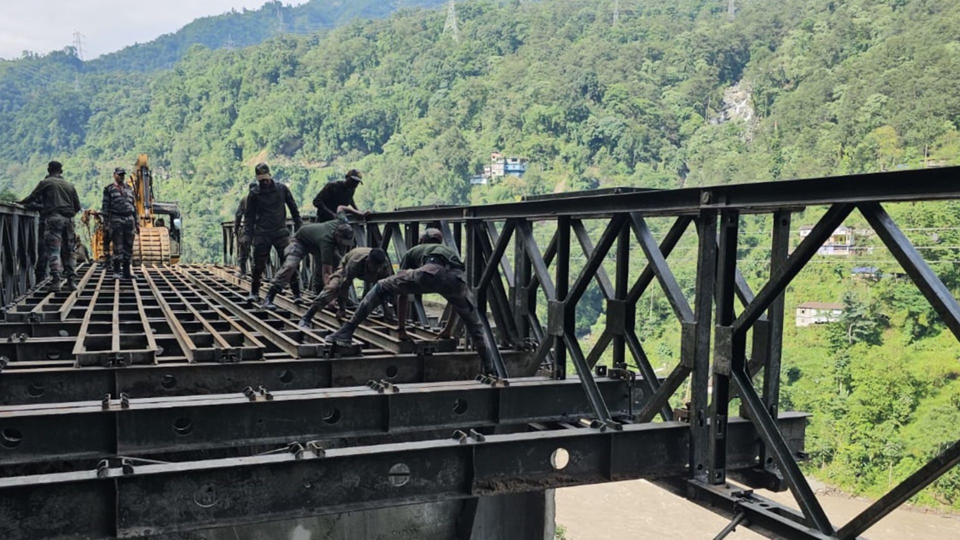 Indian Army Engineers Construct Bailey Bridge In Sikkim In 72 Hours To Restore Flood-Hit Connectivity