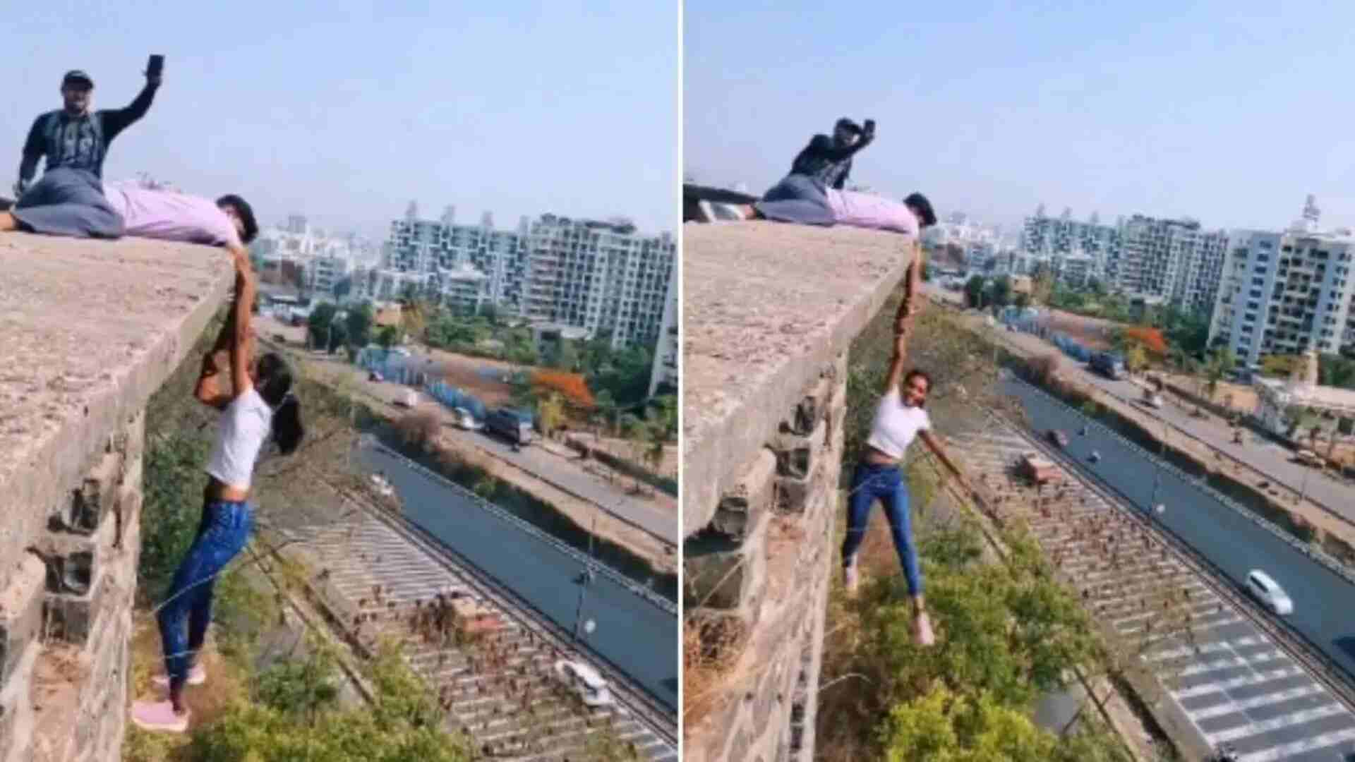 Watch: Pune Youngsters Preform Reckless Stunt To Film Instagram Reel