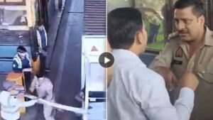 UP Police Sub-Inspector Assaults Toll Plaza Employees, Incident Caught On CCTV