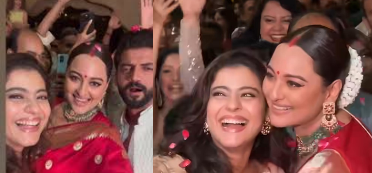 Watch: Kajol Dances With Newlyweds Sonakshi Sinha And Zaheer Iqbal At Joyous Reception
