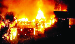 Nine houses and two cowsheds gutted in fire at Handwara