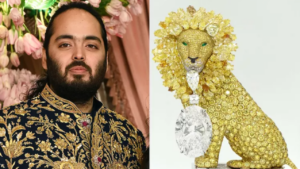 Anant Ambani Dazzles With 50-Carat Diamond Lion Brooch At Pre-Wedding Bash