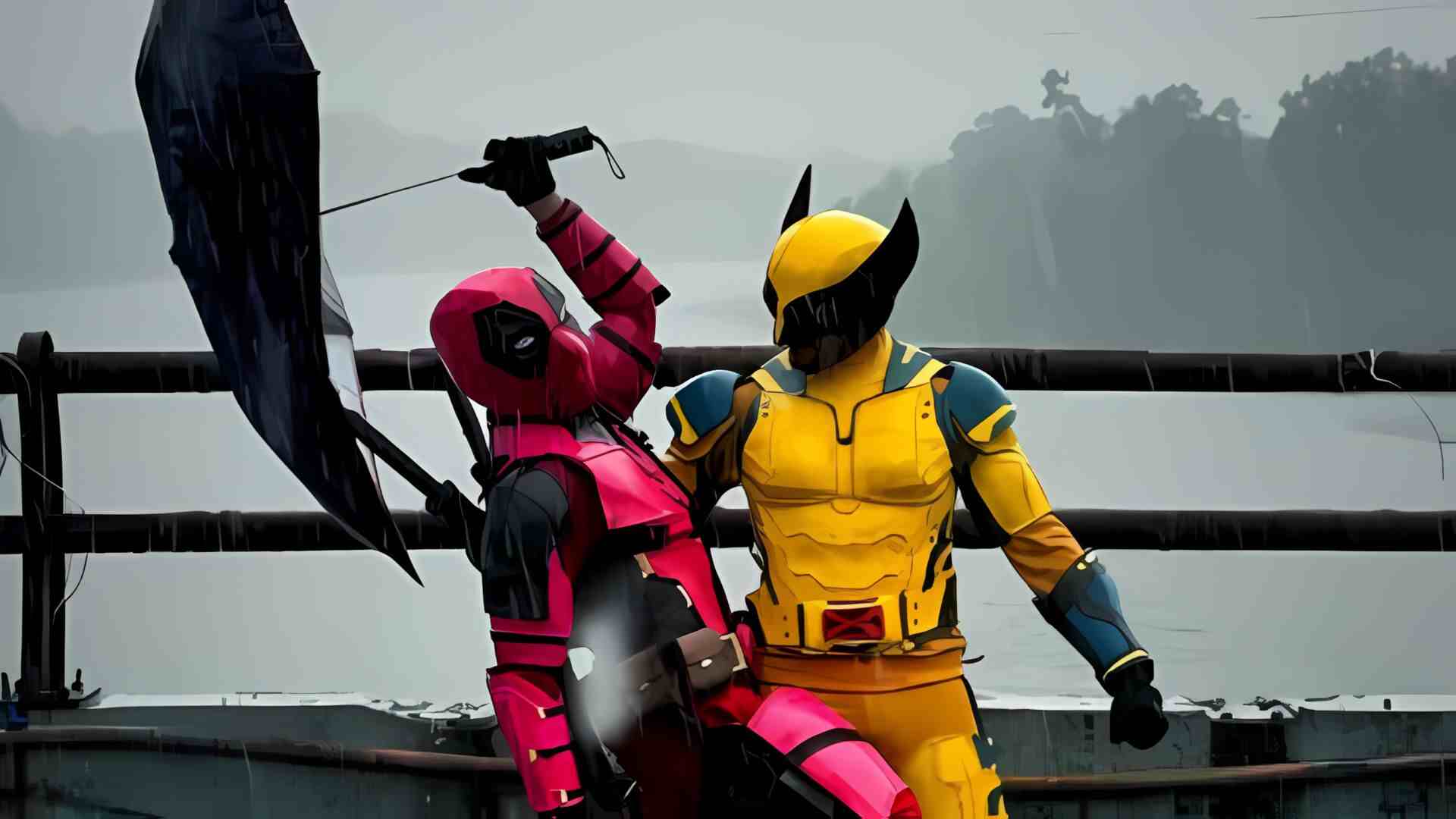 Watch: Deadpool & Wolverine Enjoys Mumbai Rain