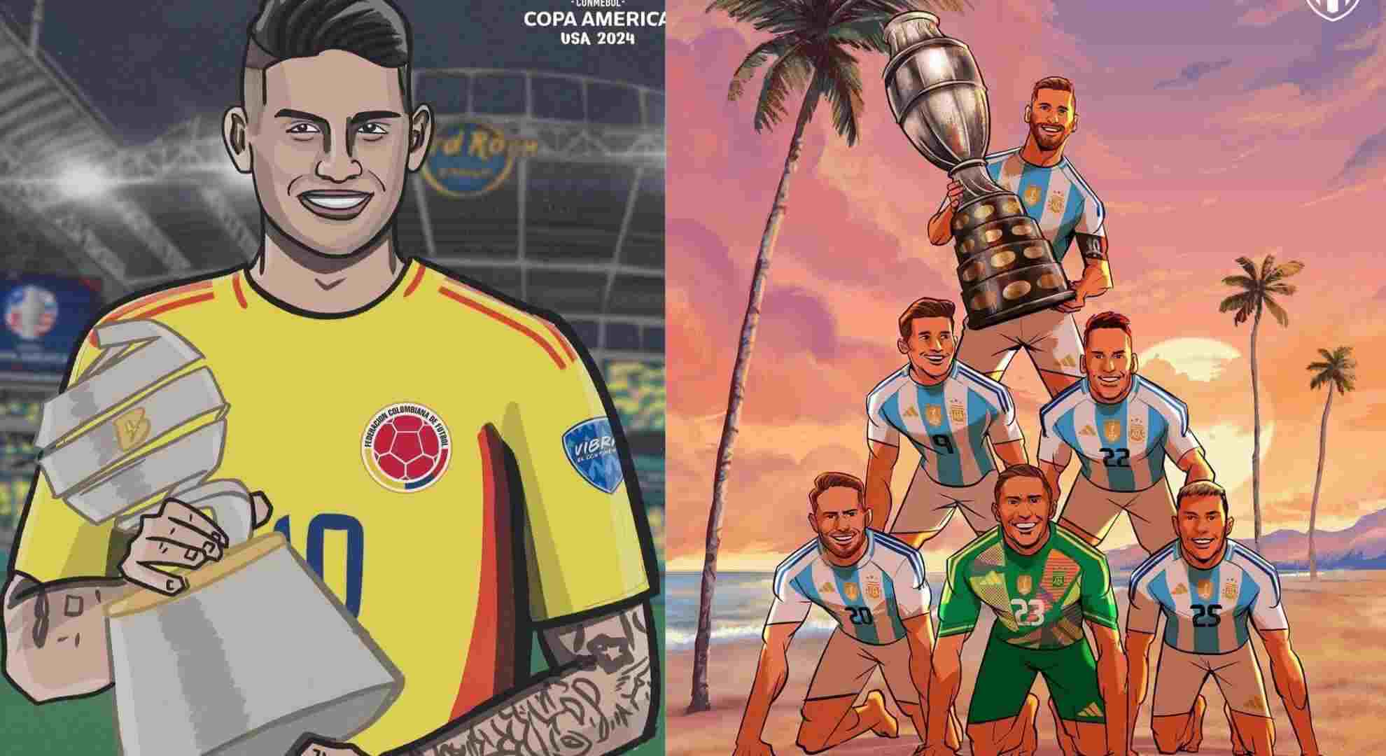James Rodriguez and Martinez: Top Stars of Copa America 2024! See Pics