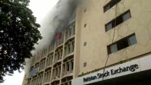 Fire Erupts At Pakistan Stock Exchange In Karachi, Trading Temporarily Halted