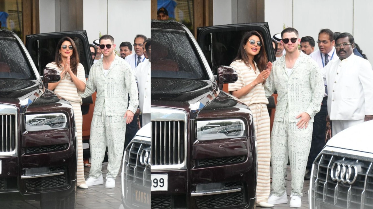 Priyanka Chopra And Nick Jonas Touch Down In Mumbai For Anant And Radhika’s Grand Wedding – Watch