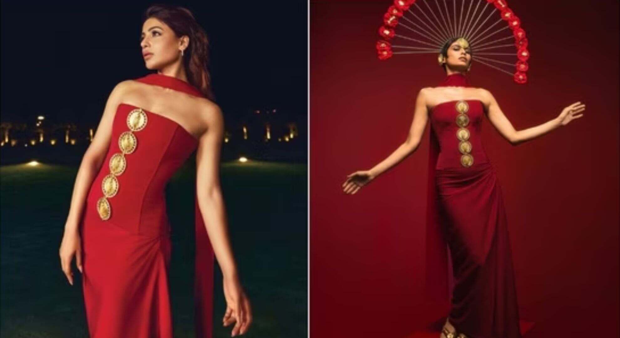 Samantha Ruth Prabhu Dazzles In Masaba Gupta’s ₹1.25 Lakh Red Corset & Skirt, See Pics