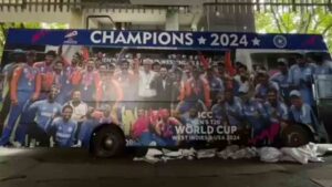 Team India Returns Live: Bus To Be Used In Victory Parade Arrives At Mumbai’s Marine Drive, See Pics