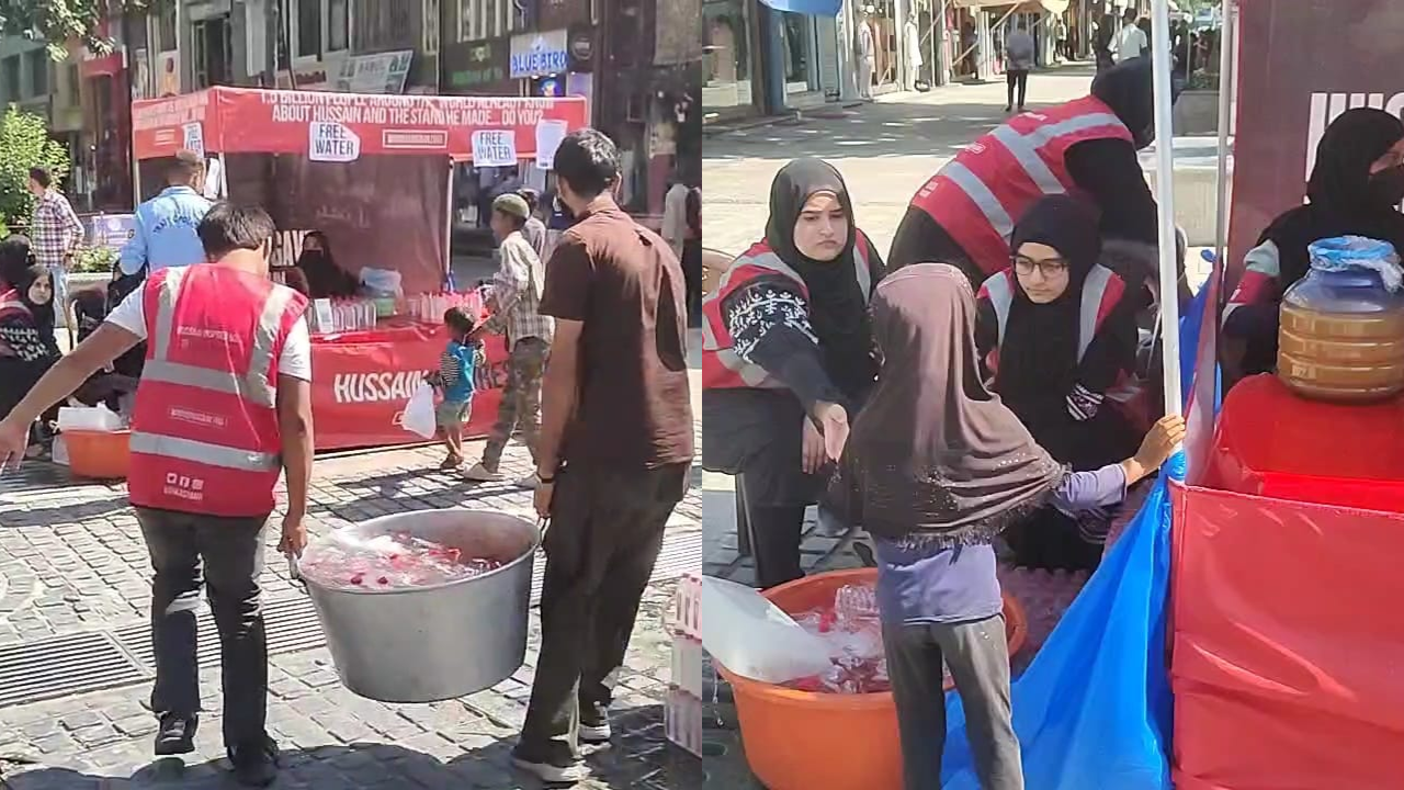 Srinagar Youth Distribute Water To Commuters And Pedestrians Amid Muharram Observances