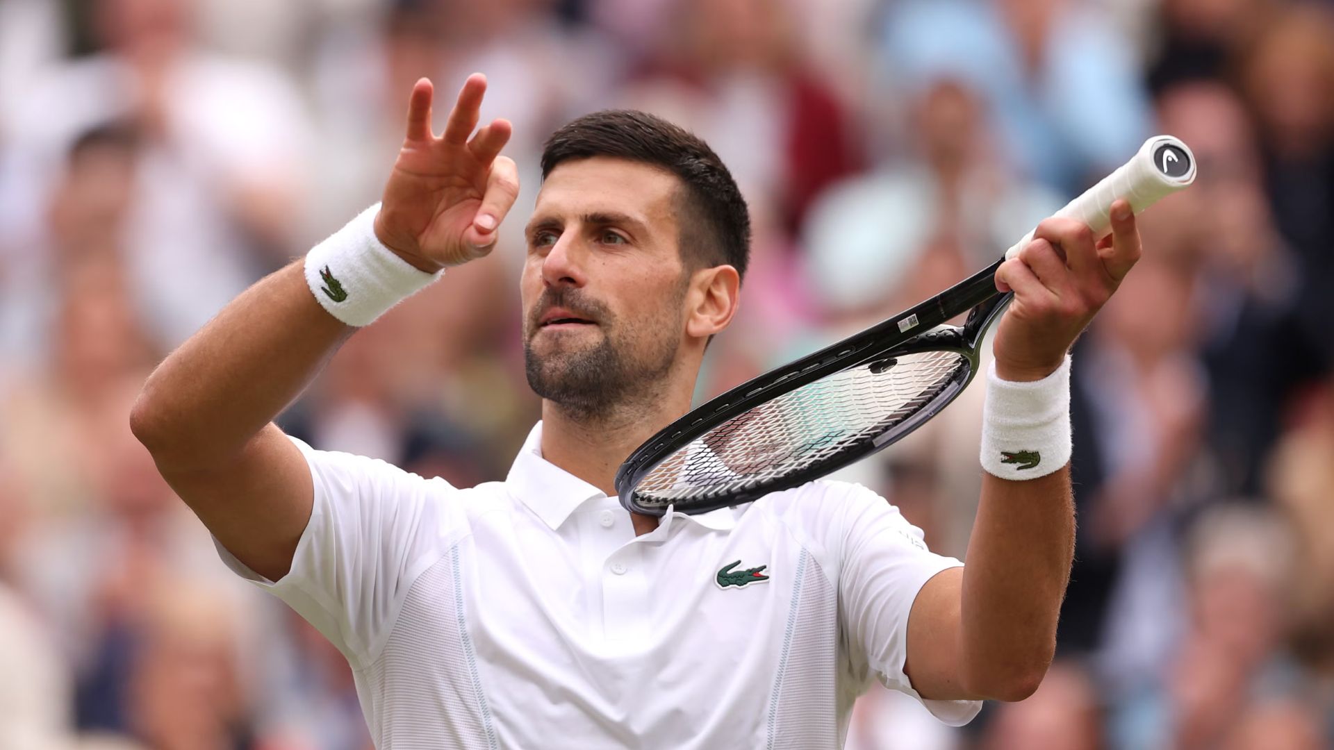 Novak Djokovic Celebrates Wimbledon Final Berth With Imaginary Violin Performance