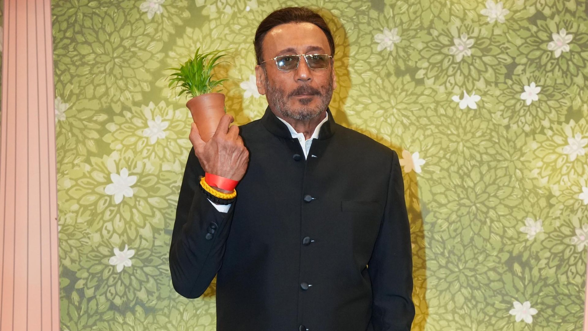 Jackie Shroff Attends Anant-Radhika’s ‘Shubh Aashirwad’ Ceremony With Signature Plant–Watch Video