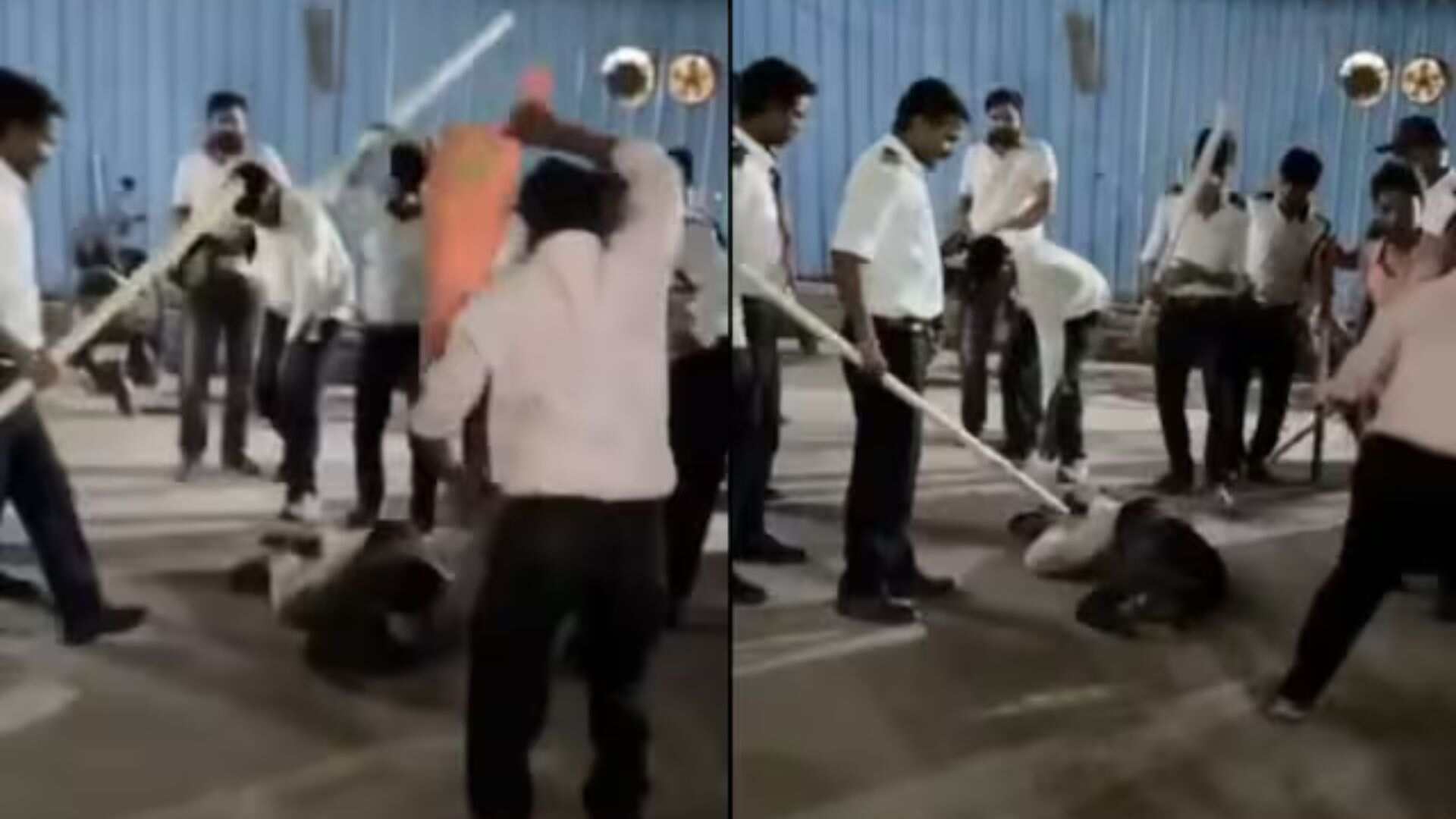 Noida Society Guards Beat Man With Sticks; 5 Arrested | Viral Video