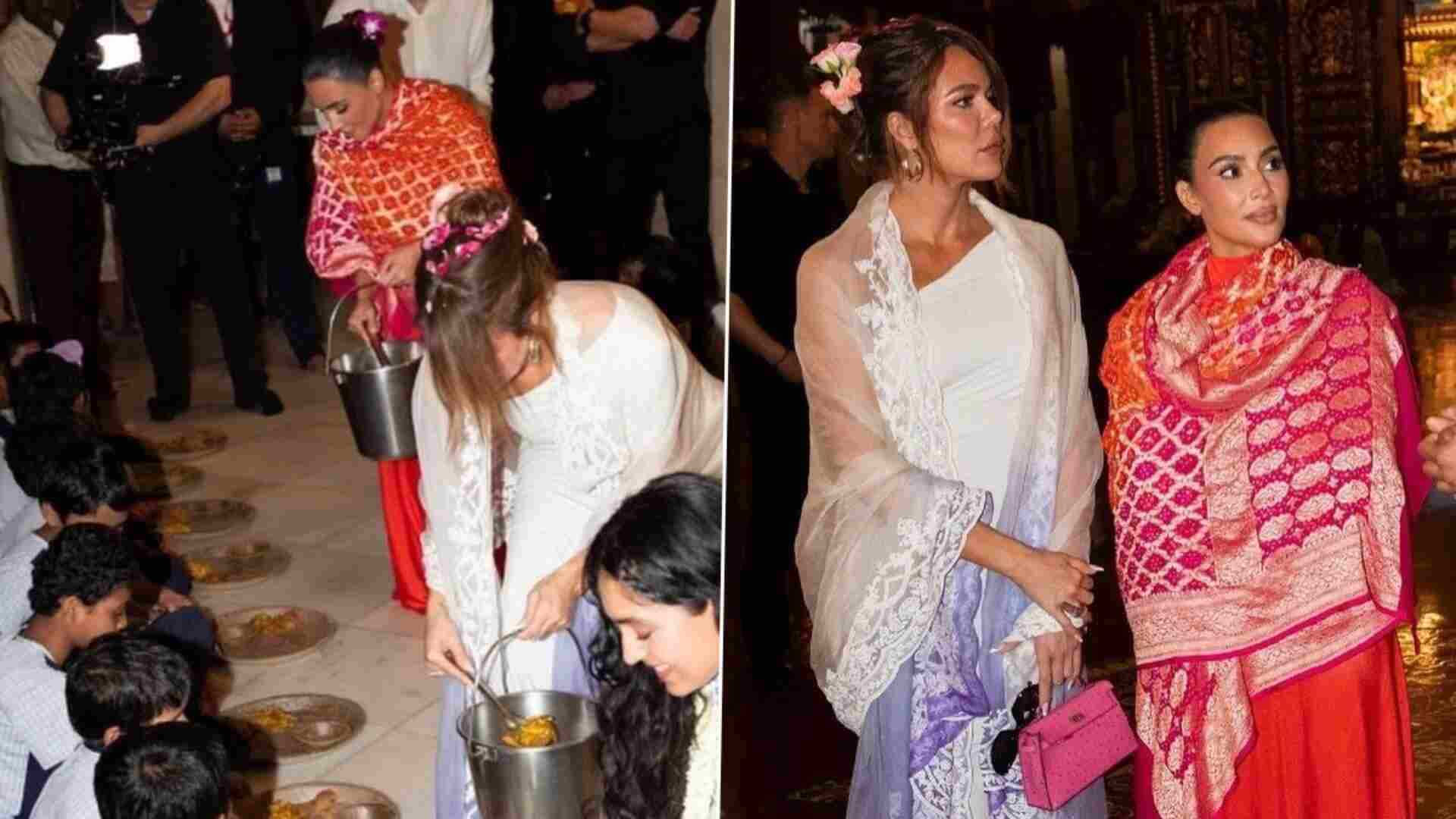 Kim And Khloe Kardashian Serve Food To Children At ISKCON Temple | See Here