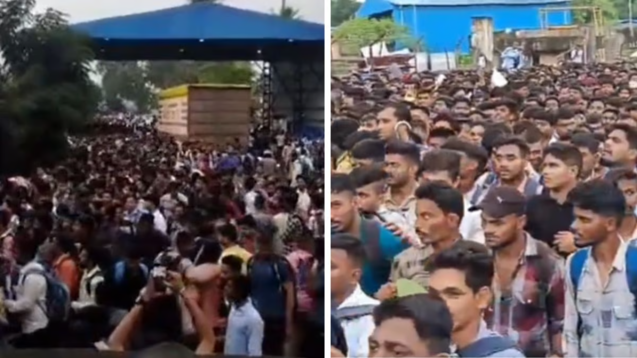 Watch: Hundreds Of Job Seekers Flock To Mumbai For Interview, Stampede-Like Rush