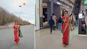 Watch: Marathi Mulgi Stuns In Traditional Saree While Exploring Russian Streets