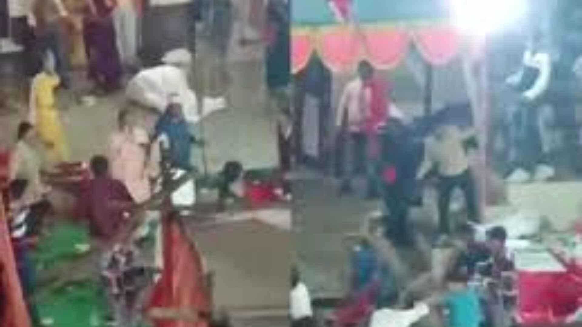 Watch: Shortage Of Food In A Wedding Triggers Violent Clash Between Bride And Groom’s Families In UP’s Firozabad