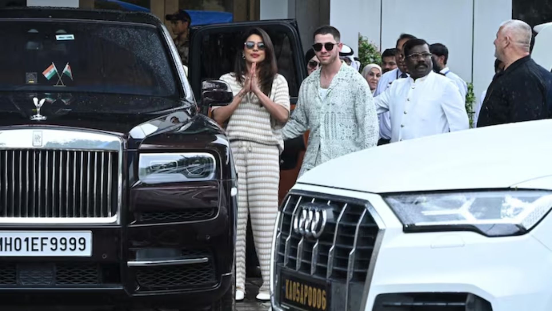 Anant-Radhika Wedding: Priyanka Chopra and Nick Jonas Make a Stylish Arrival in Mumbai