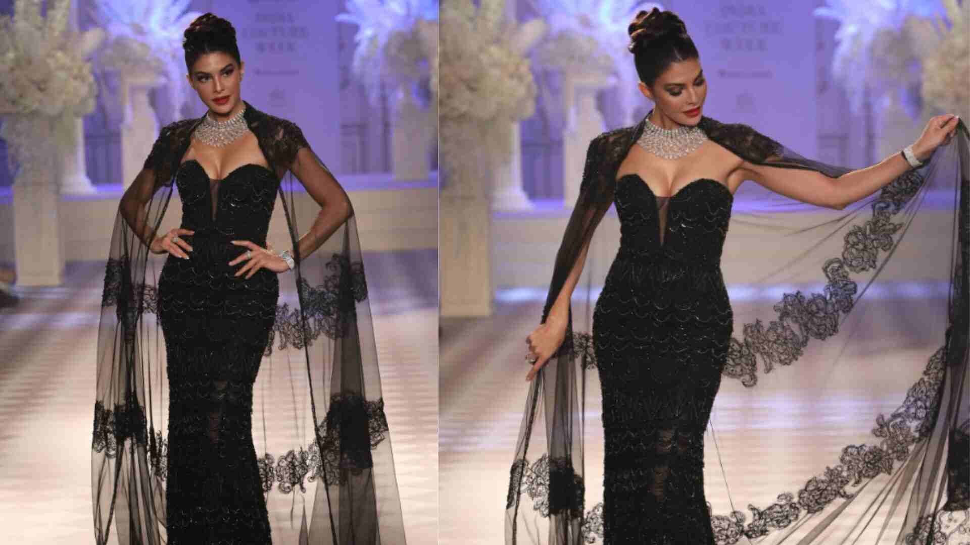 Indian Couture Week 2024 : Jacqueline Fernandez Turns Heads In Bodycon Gown